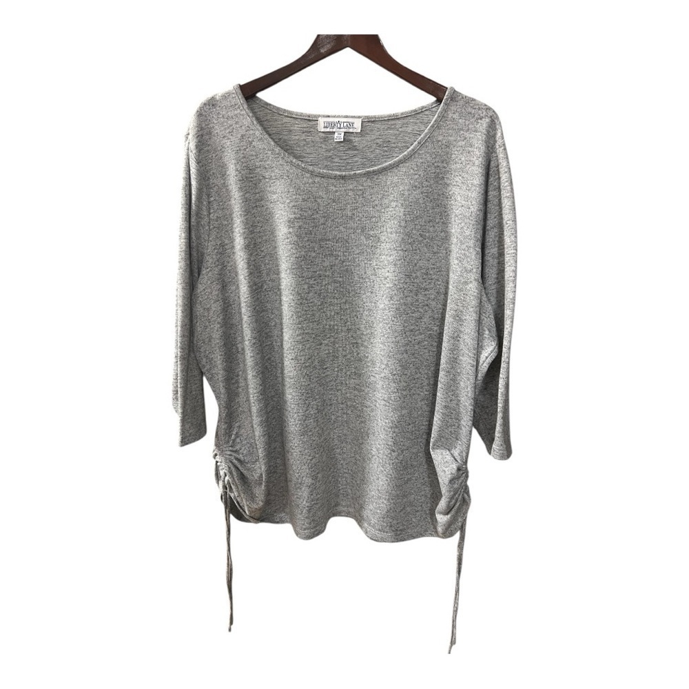 Liberty Lane Crew Neck Side Cinch Tie Blouse Size 3X Women